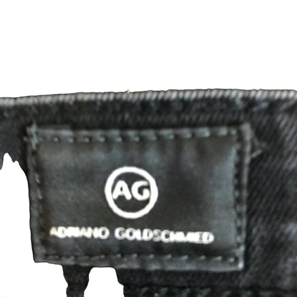 ADRIANO Goldschmied The Farrah High-rise Skinny Black Jeans With Shimmer Size 30 - Picture 8 of 9